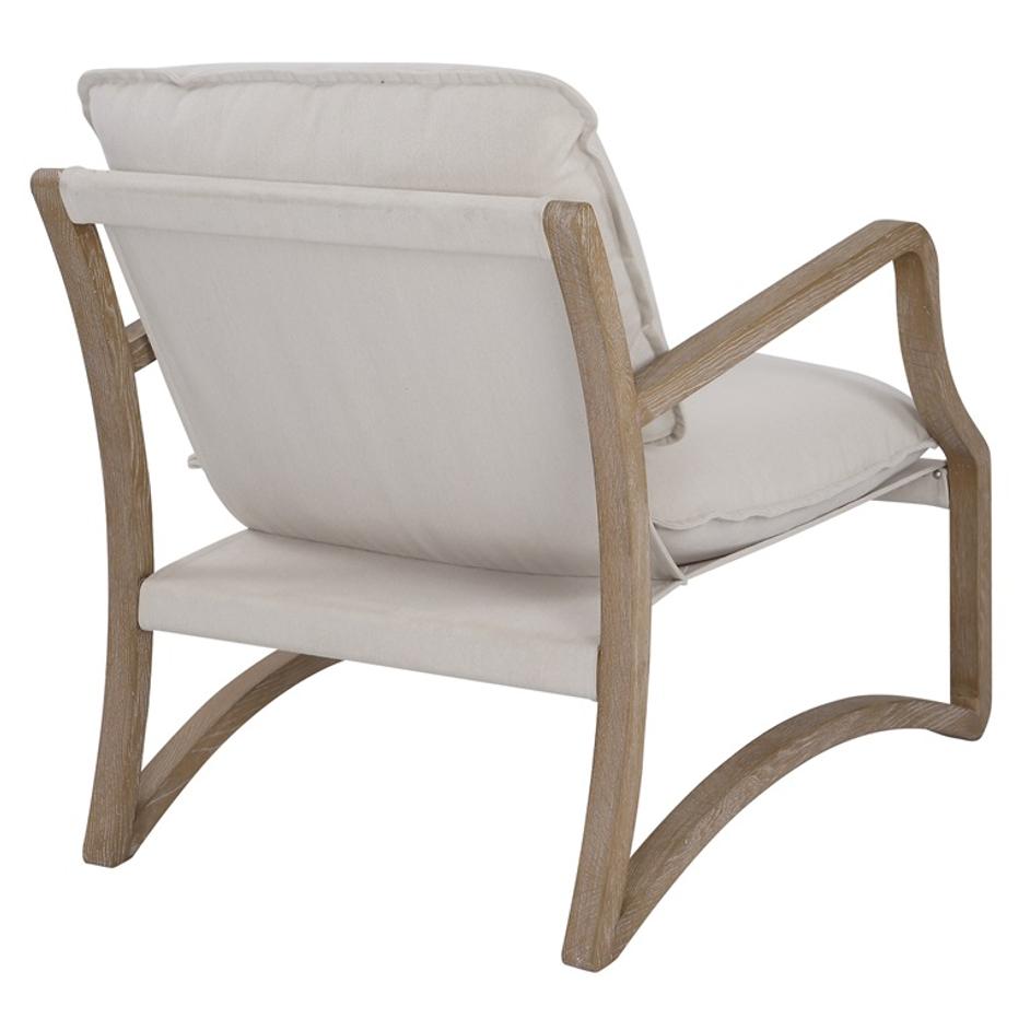 Melora Solid Oak Accent Chair by Uttermost