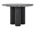 Adrian 47" Outdoor Round Dining Table Black by Classic Home