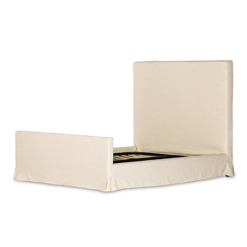 Daphne King Slipcover Bed - Brussels Natural by Four Hands
