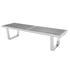 Henry PLATFORM BENCH - 5 FEET - SILVER by LeisureMod