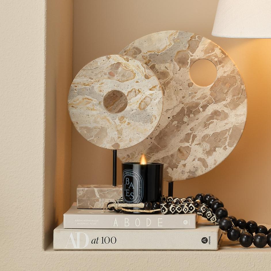 Soleil Marble Decorative Stand by Jamie Young