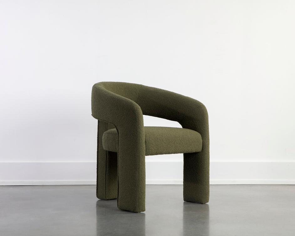 ISIDORE DINING ARMCHAIR - COPENHAGEN OLIVE by Sunpan