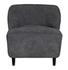 Laffont Sungkai/Mindi Chair in Charcoal Black with Ocean Grey Fabric by Noir Furniture