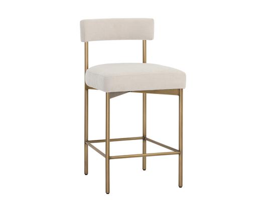SENECA COUNTER STOOL - ANTIQUE BRASS - DANNY IVORY by Sunpan