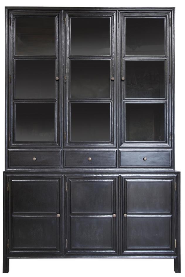 Colonial Hutch, Hand Rubbed Black by Noir Furniture