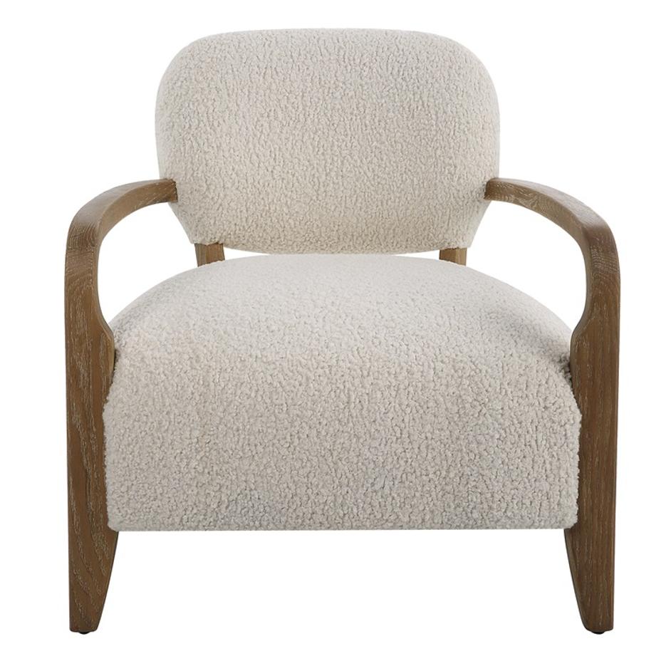 Telluride Natural Shearling Accent Chair by Uttermost
