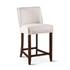 Buddy 20" Off-White Linen Counter Chair, Dark Legs by Home Trends & Design