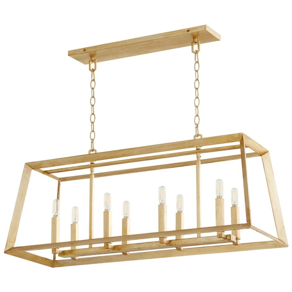 Hyperion 8Lt Island In Aged Silver Leaf by Cyan Design