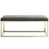 Russell Fabric Bench In Gold Gray by Modway Furniture