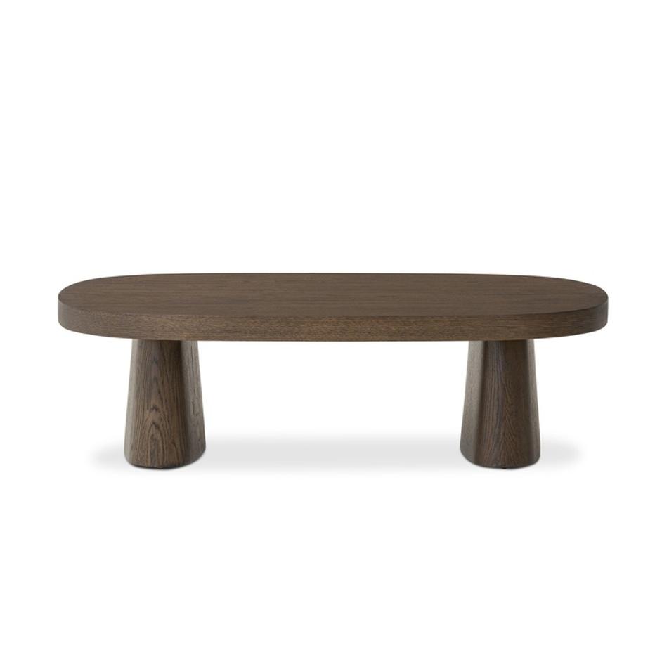 Valen Coffee Table - Rustic Brown Oak Veneer by Four Hands