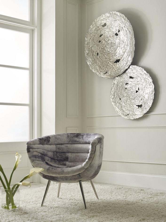 Molten Disc Wall Art, Silver Leaf, Large by PHILLIPS COLLECTION