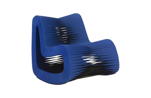 Seat Belt Rocking Chair, Blue/Black by PHILLIPS COLLECTION