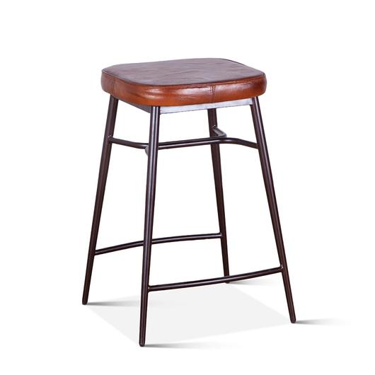 Wellington Backless Leather Counter Stool by Home Trends & Design
