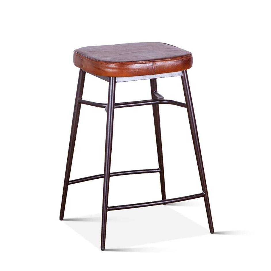 Wellington Backless Leather Counter Stool by Home Trends & Design