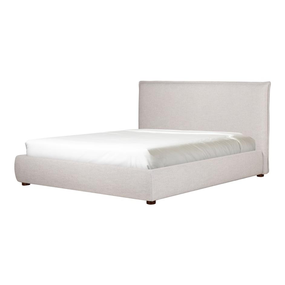 LUZON KING BED LIGHT GREY by Moes Home