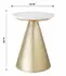 Tempo Marble Side Table by tov furniture