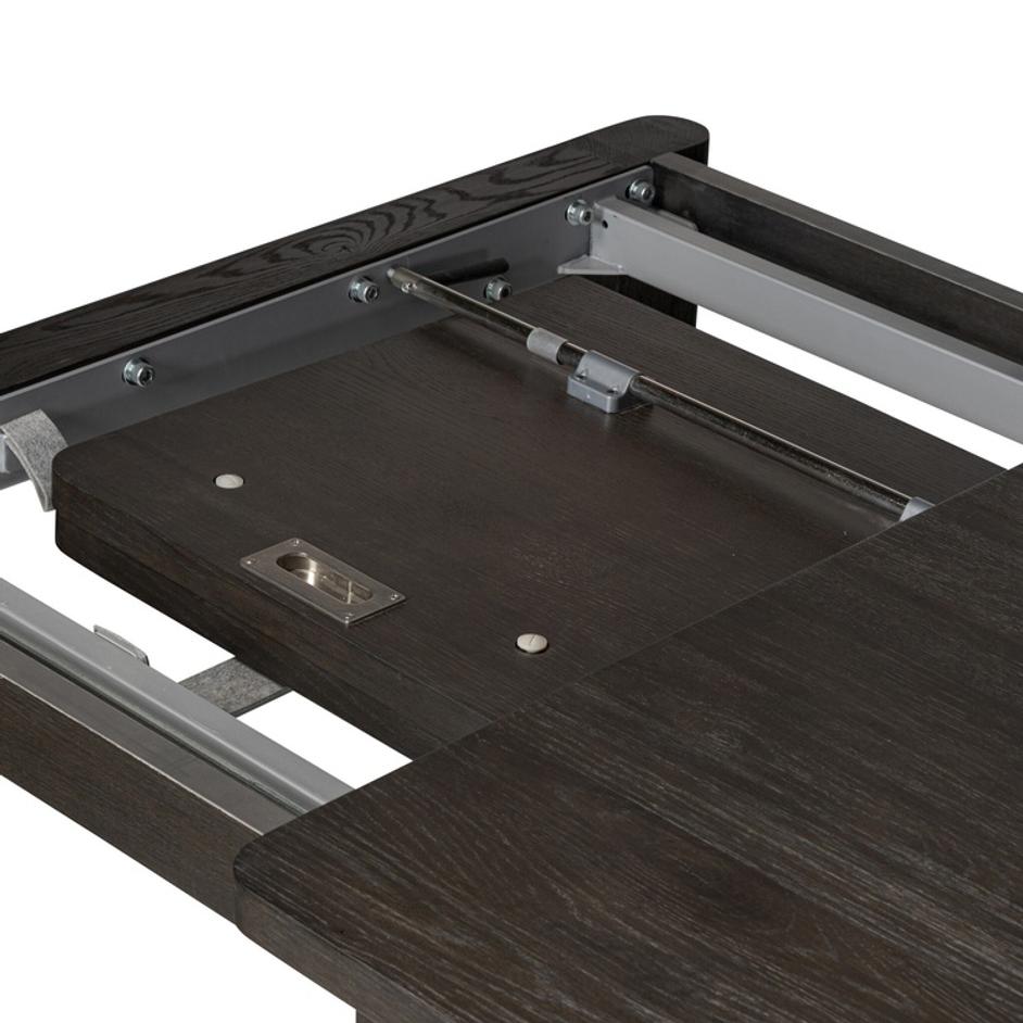 Noeline Double Extension Dining Table - Cracked Smoked Black Veneer by Four Hands