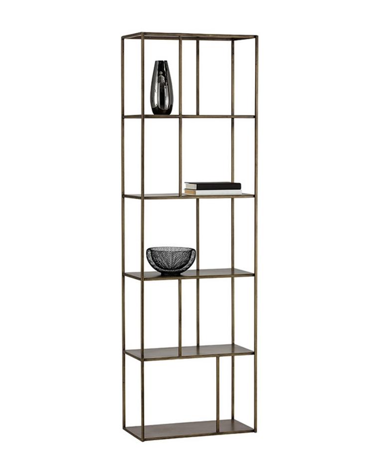 Eiffel Bookcase - Small - Antique Brass by Sunpan