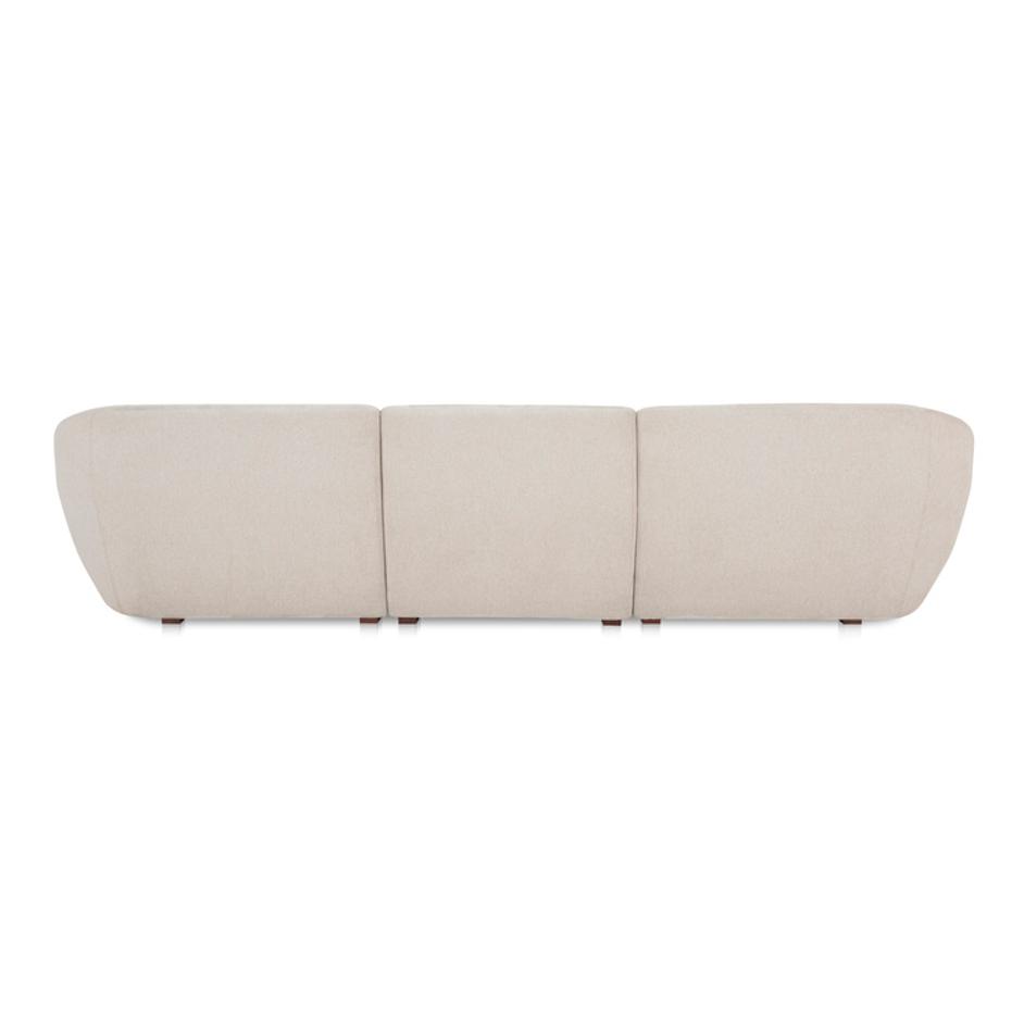Amelia Lounge Modular Left Sectional Warm White by Moes Home