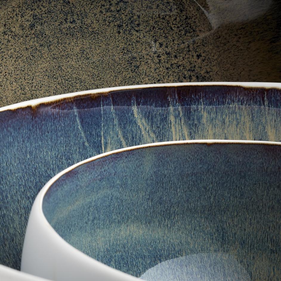 Small Android Bowl in White and Oyster by Cyan Design