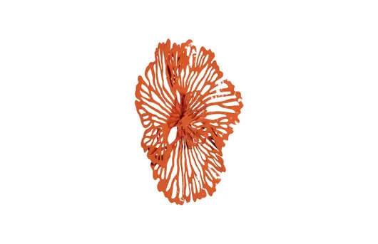 Flower Wall Art, Extra Small, Coral, Metal by Phillips Collection