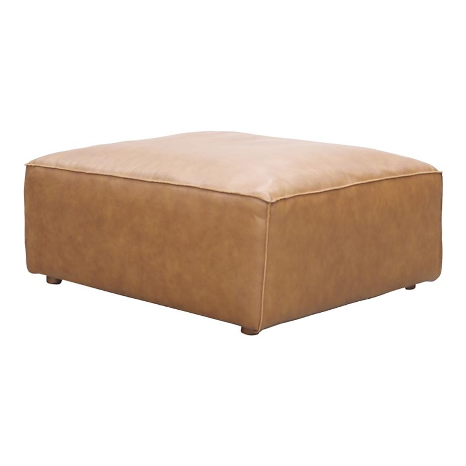 FORM OTTOMAN SONORAN TAN LEATHER by Moes Home