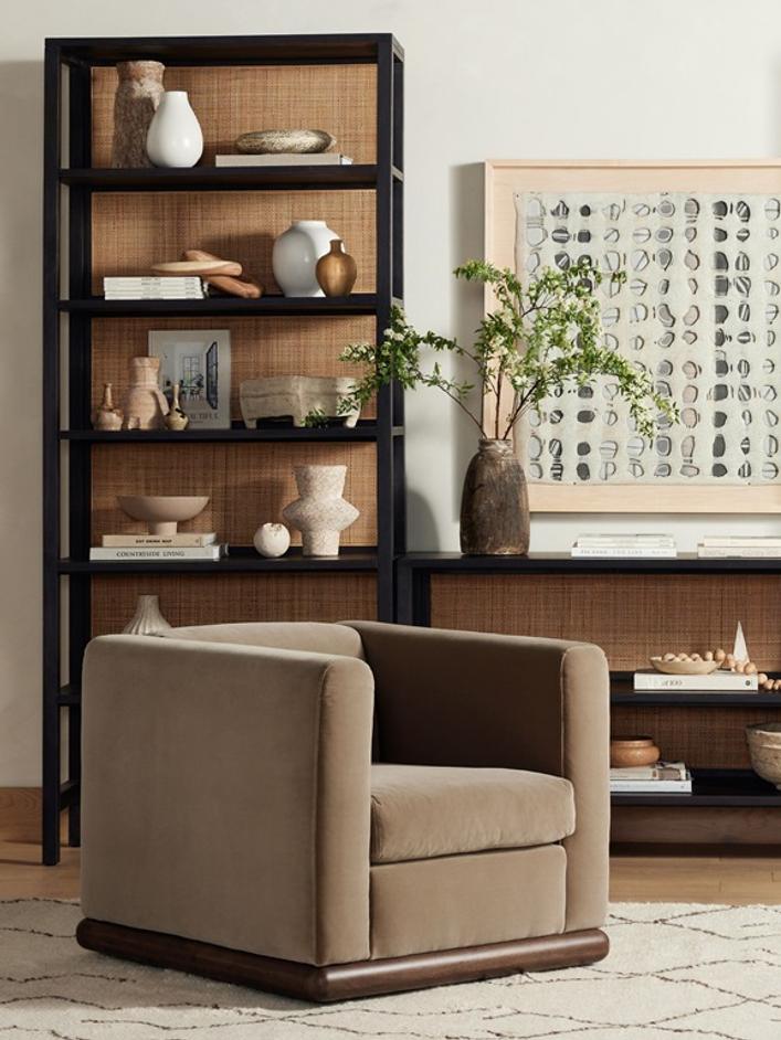 Elizabeth Swivel Chair - Surrey Taupe by Four Hands