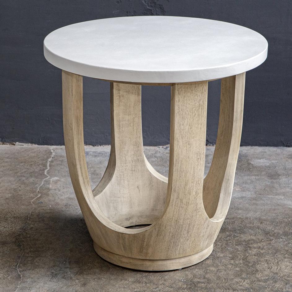 Tatli Stone Top Side Table by Uttermost