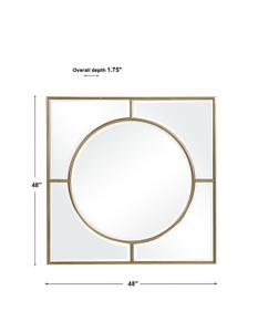 Stanford Gold Square Mirror by Uttermost