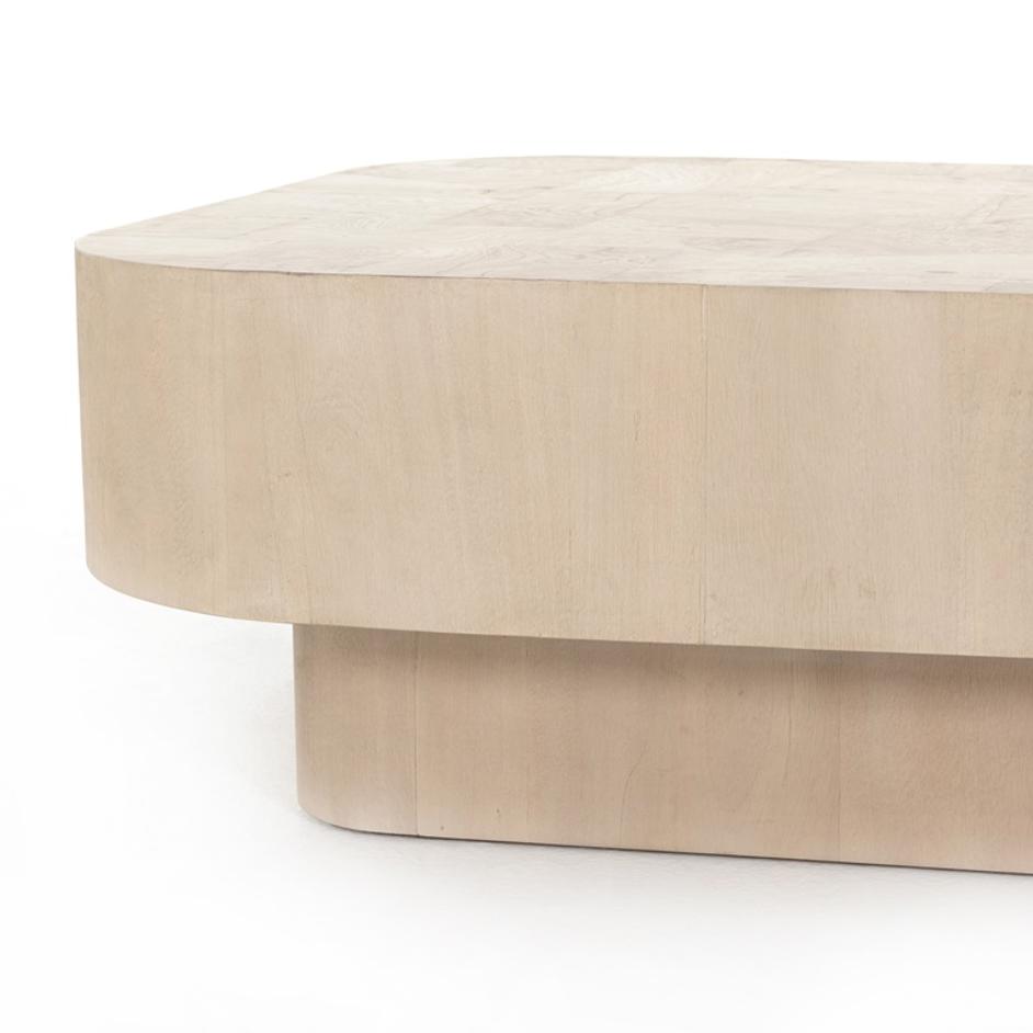 Blanco Coffee Table In Bleached Burl by FOUR HANDS