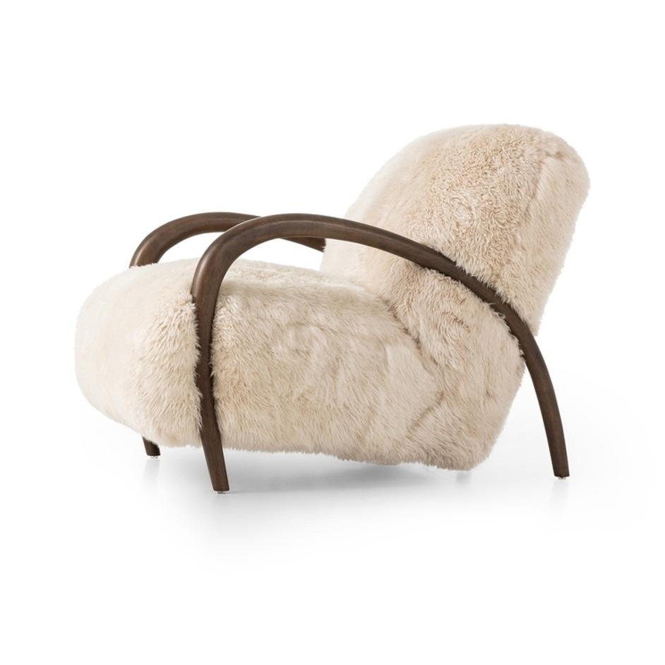 Sandro Chair - Champagne Mongolian Fur by Four Hands