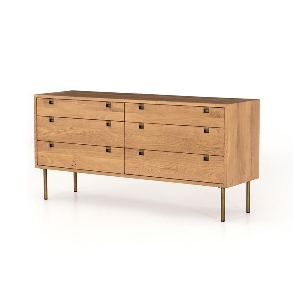 Carlisle 6 Drawer Dresser - Natural Oak by Four Hands