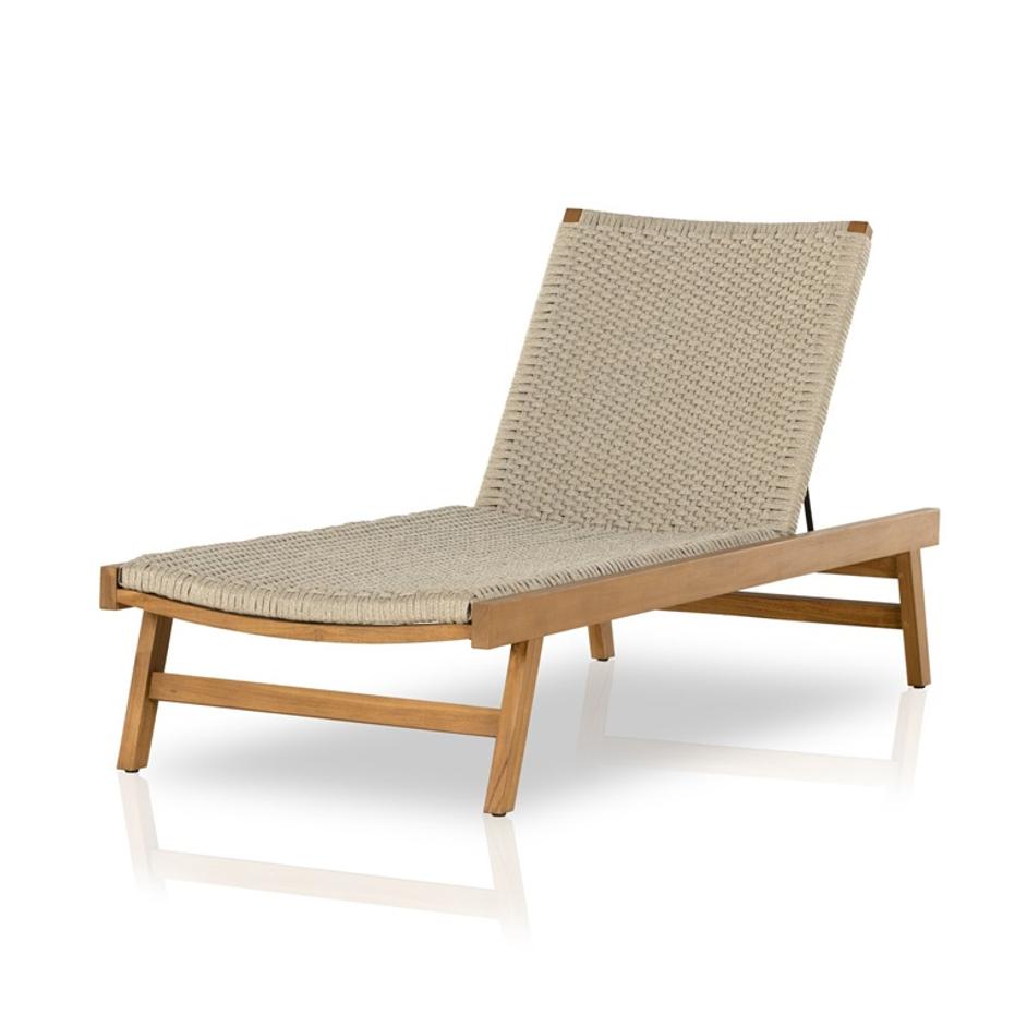 Delano Outdoor Chaise - Ivory Rope by Four Hands