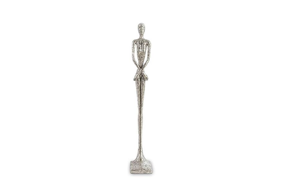 Skinny Female Sculpture, Silver Leaf, Small by PHILLIPS COLLECTION