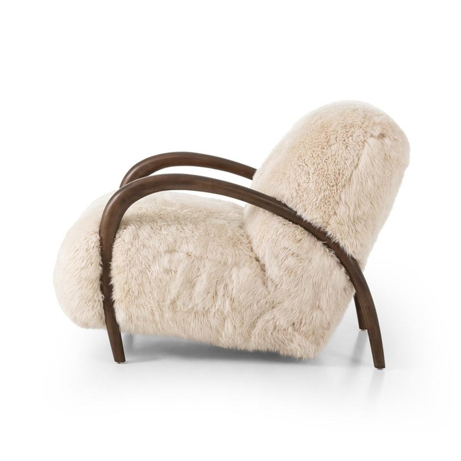 Sandro Chair - Champagne Mongolian Fur by Four Hands