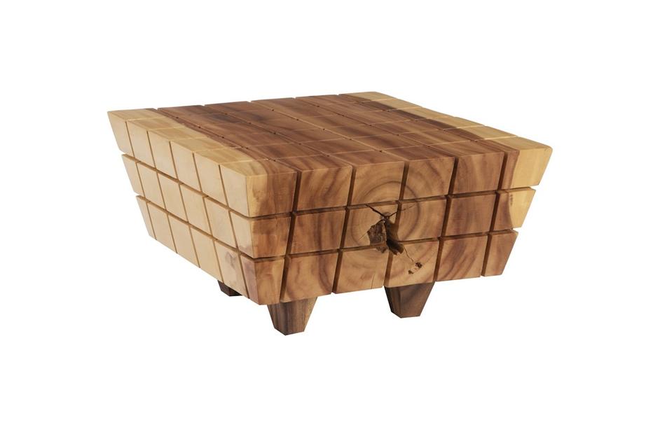 Cubed Coffee Table, Natural by PHILLIPS COLLECTION