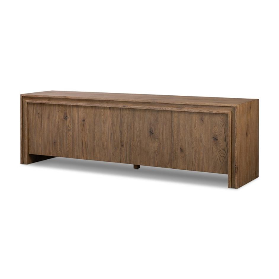 Chalmers Media Console In Weathered Oak Veneer by Four Hands