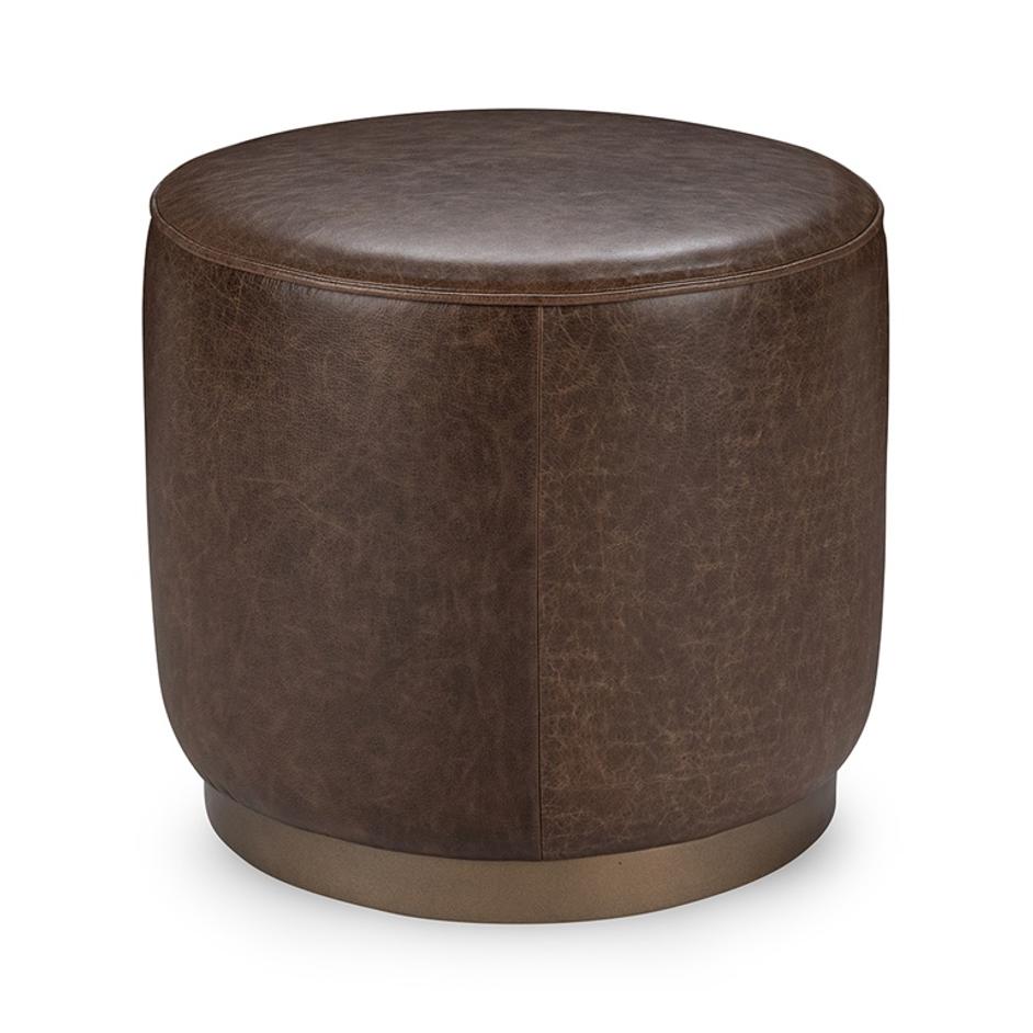 Clair Leather Round End Table by Classic Home