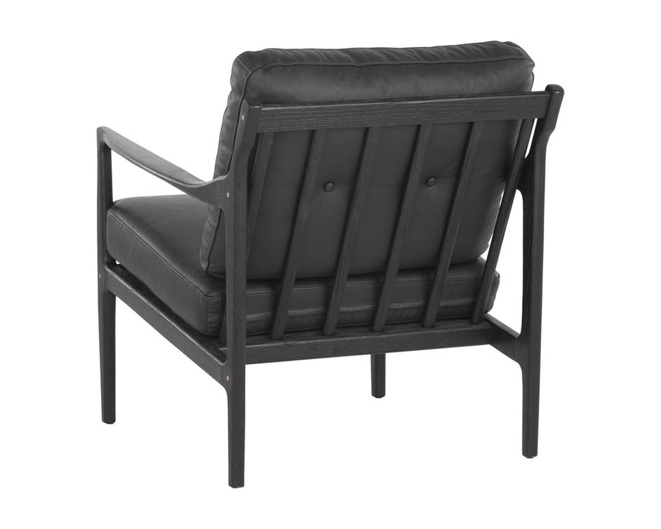 Gilmore Lounge Chair - Black Leather by Sunpan