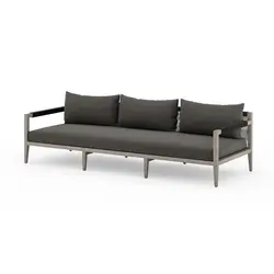 Sherwood Outdoor Sofa In 93" In Grey/Charcoal by FOUR HANDS