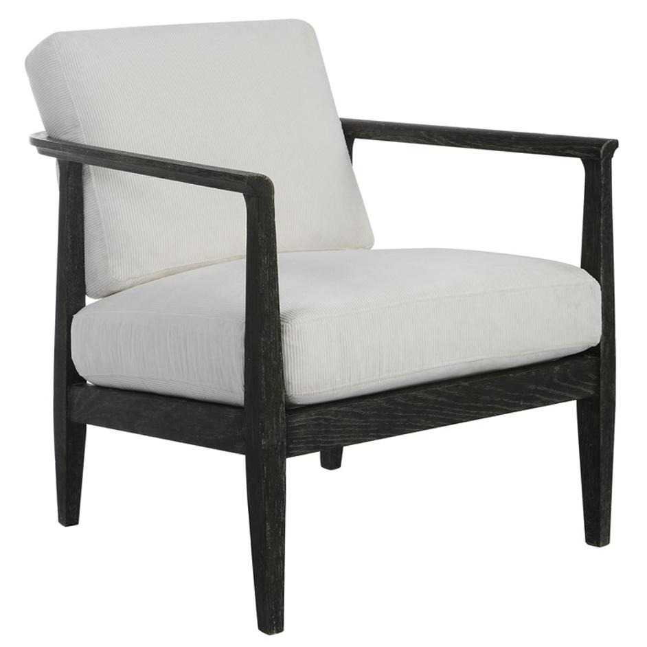 Brunei White Accent Chair by Uttermost
