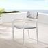 Fenimore Stackable Outdoor Patio Aluminum Dining Armchair In White Gray by Modway Furniture