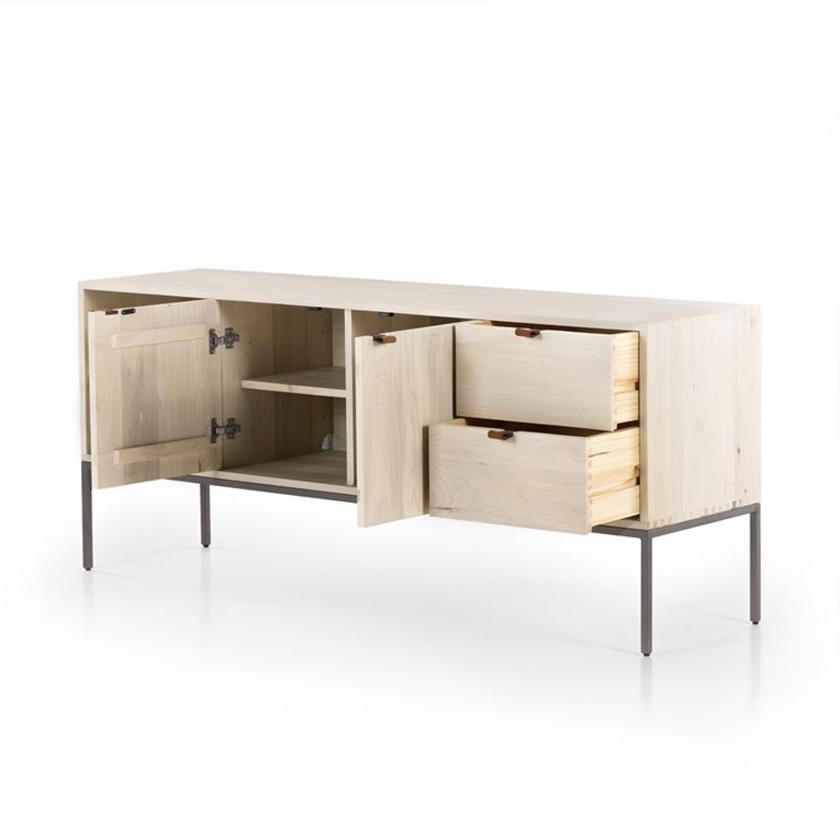 Trey Media Console In Dove Poplar by FOUR HANDS