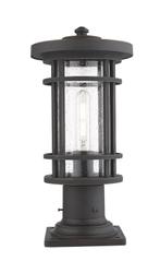 Jordan 1 Light Outdoor Pier Mounted Fixture in Oil Rubbed Bronze Finish by Z-Lite