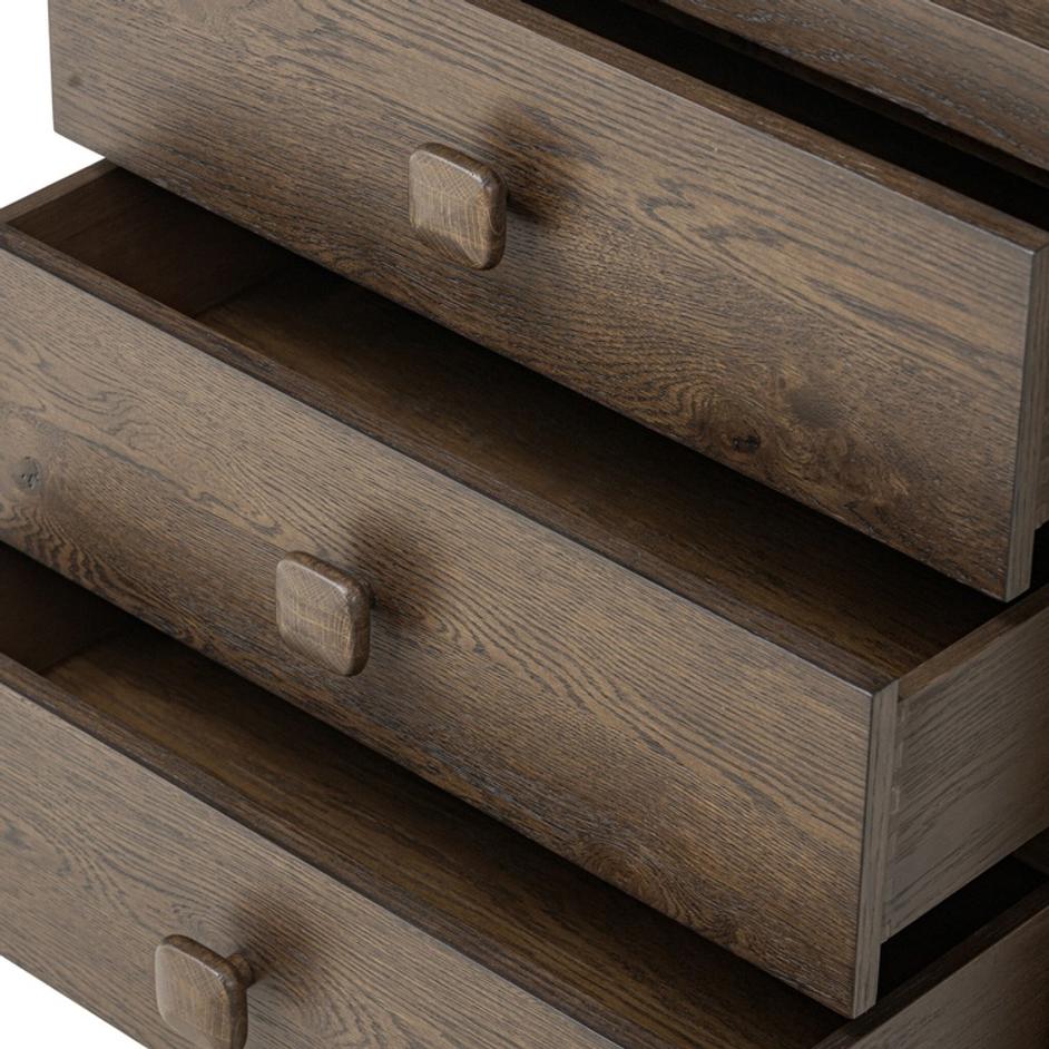 Valen Nightstand - Rustic Brown Oak Veneer by Four Hands