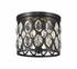 Dealey 3 Light Flush Mount in Matte Black Finish by Z-Lite