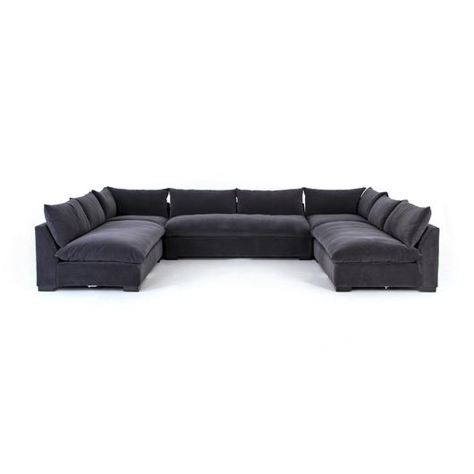 Grant 5-Pc Sectional-Henry Charcoal by FOUR HANDS
