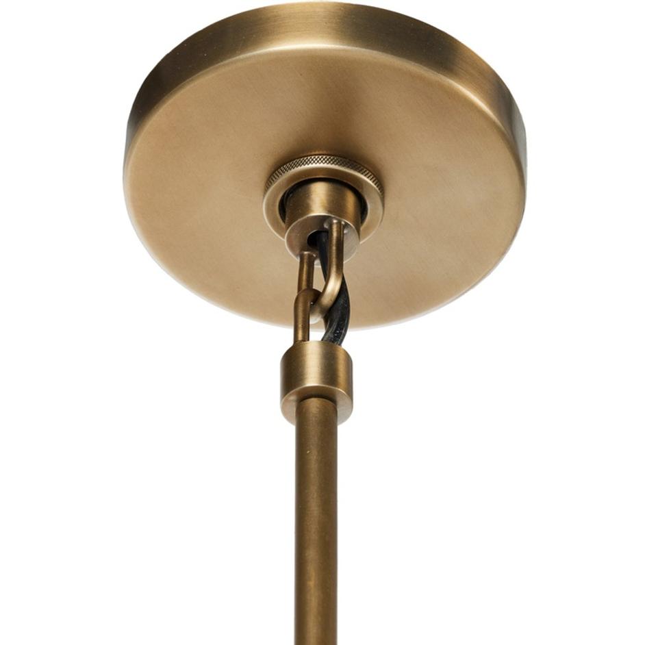 Oriana Chandelier In Aged Brass Iron And Milk Glass by Four Hands