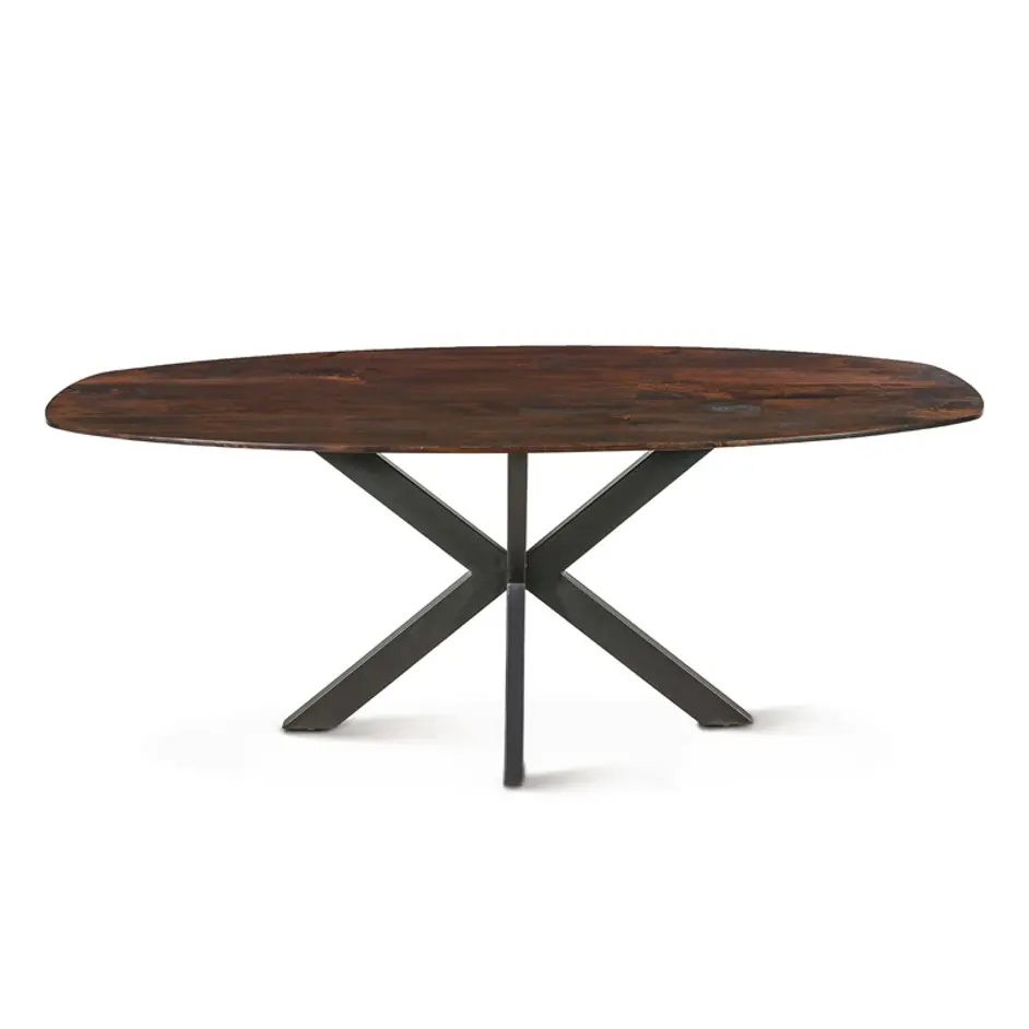 Riviera 78" Dining Table Dark Walnut by Home Trends & Design