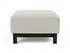 DELUXE EXCESS OTTOMAN in MIXED DANCE NATURAL FABRIC WITH Dark Wood LEGS 527 by INNOVATION USA